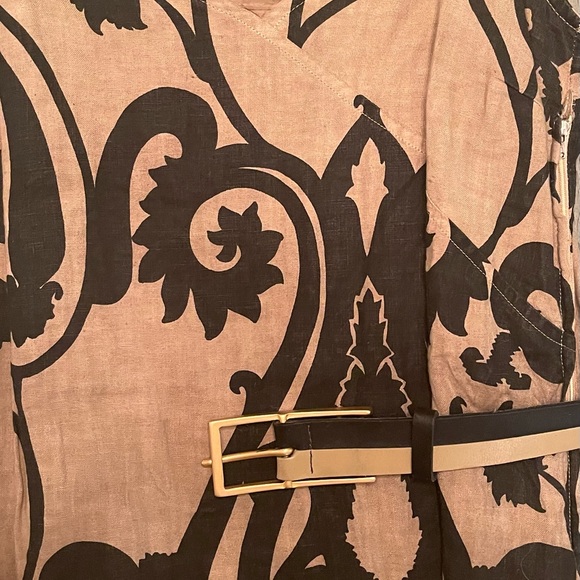 RUNWAY designer ETRO LINEN summer DRESS!  Gorgeous Batik tribal print and slit♥️ - Picture 9 of 9